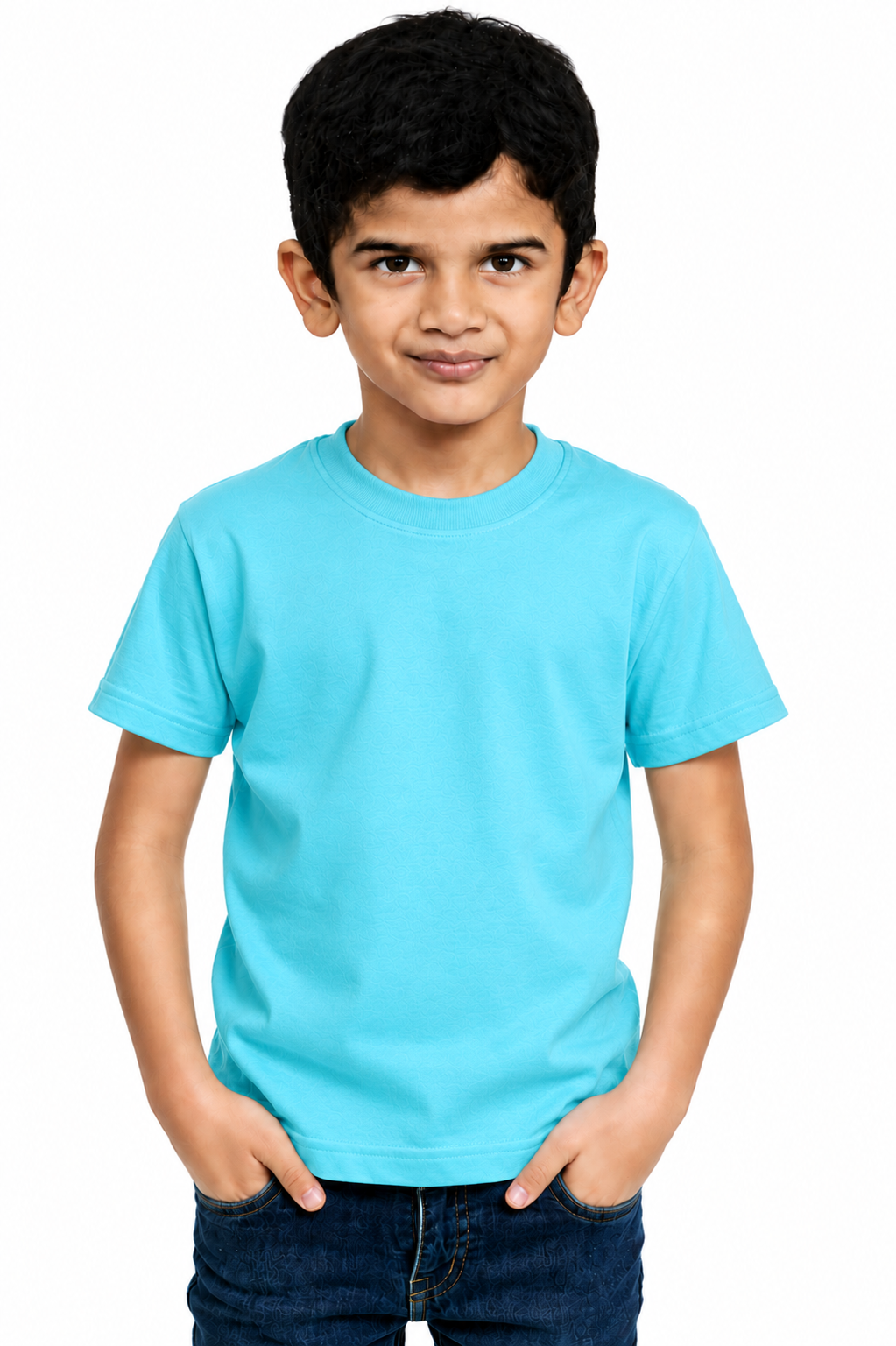 Kids Plain Round Neck T-Shirt Combo Pack of 10