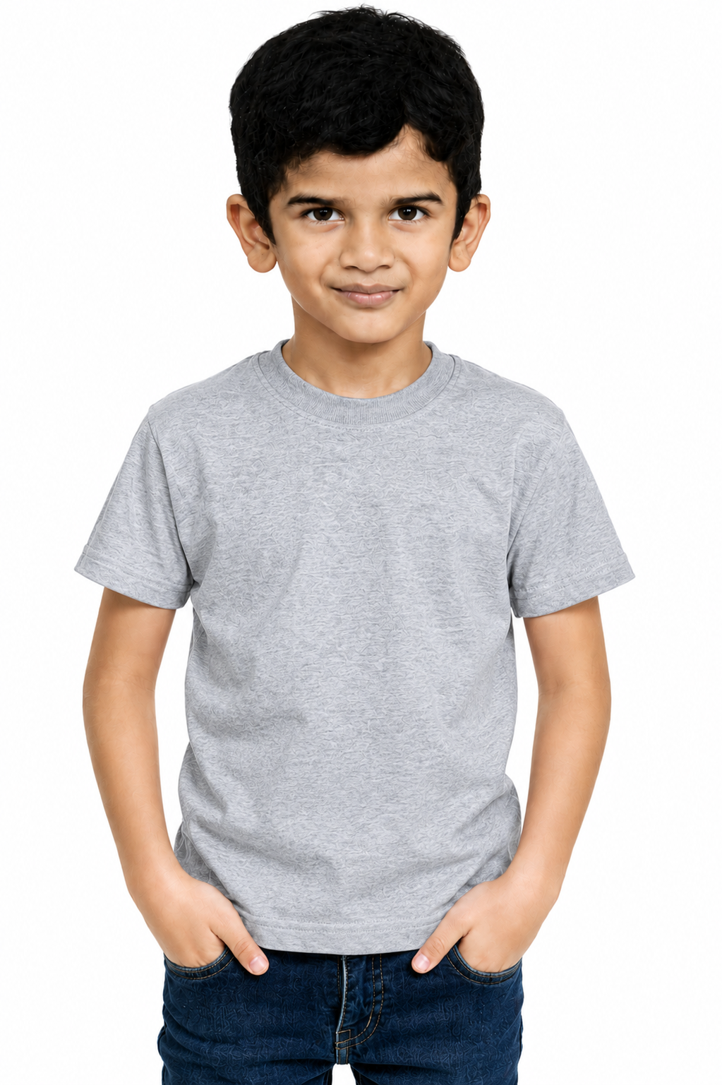 Kids Plain Round Neck T-Shirt Combo Pack of 10