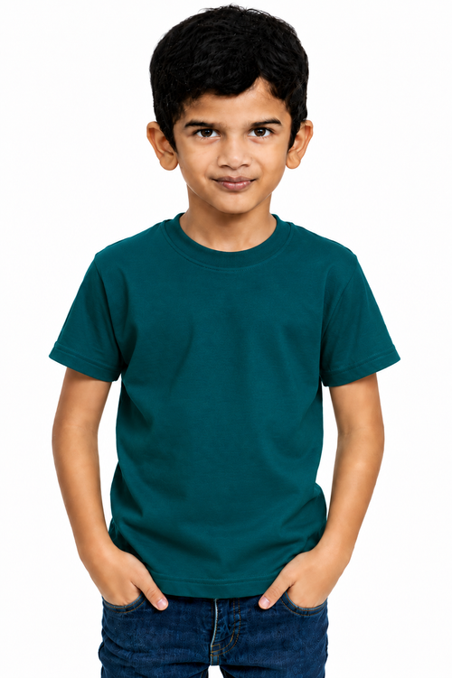 Kids Plain Round Neck T-Shirt Combo Pack of 10