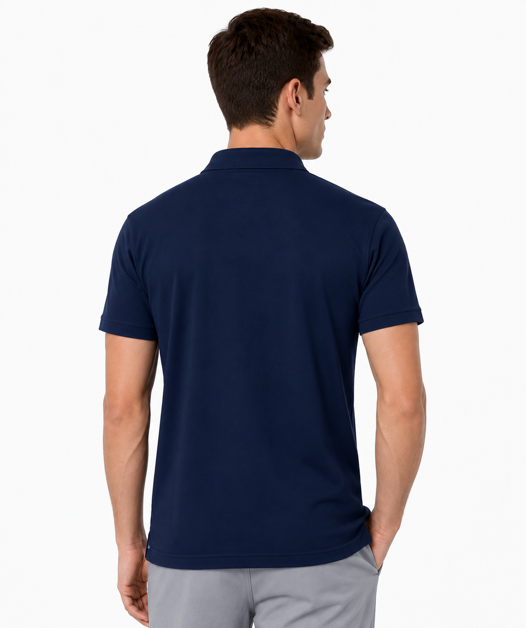 Mars 200 Navy Polo Shirt Elegant short-sleeve polo in rich navy polo
