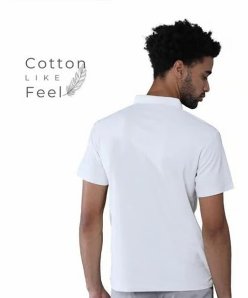 Mars 200 white Polo Shirt Elegant short-sleeve polo in rich white color