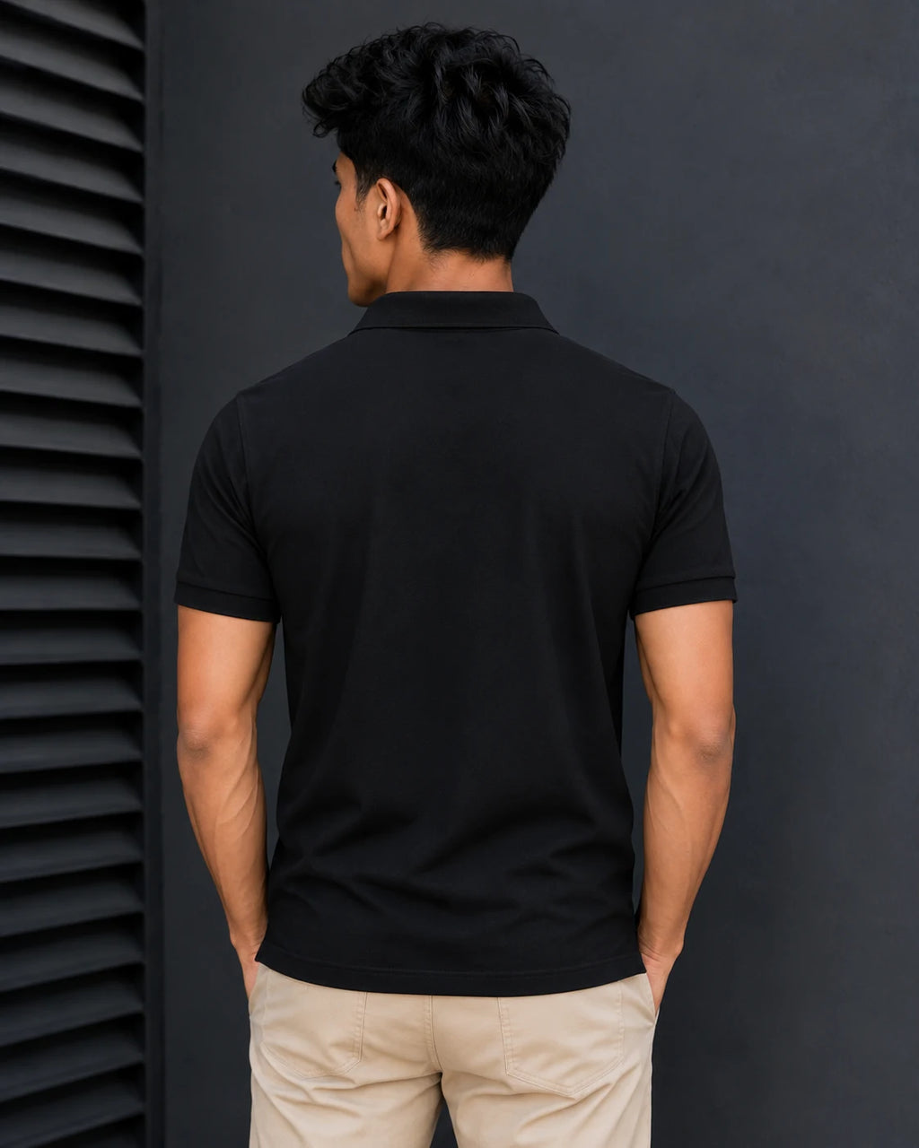 Black Mercerized Polo T-Shirt 260 GSM