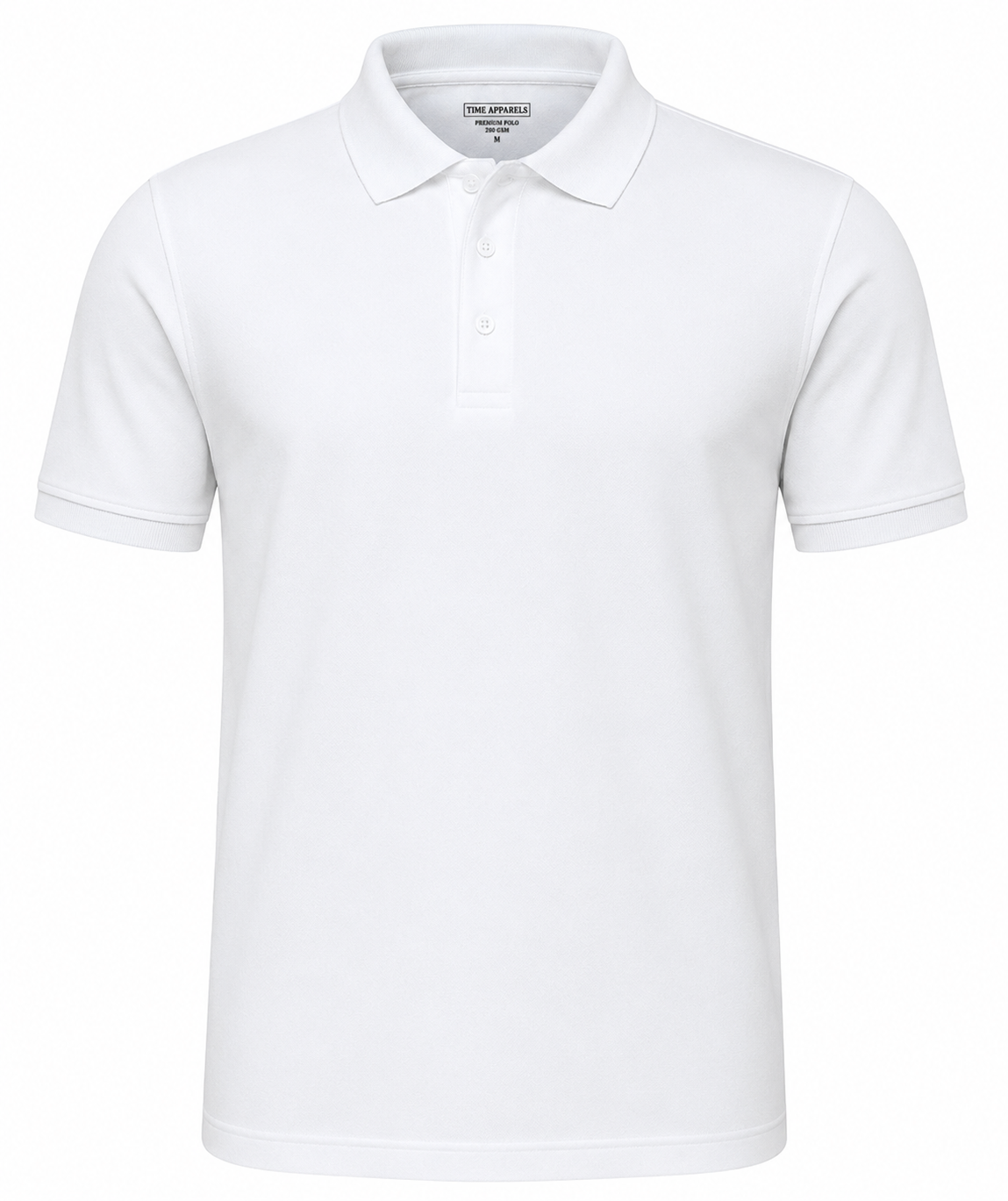 White 280 GSM Cotton Polo T-Shirt Premium Heavy Cotton