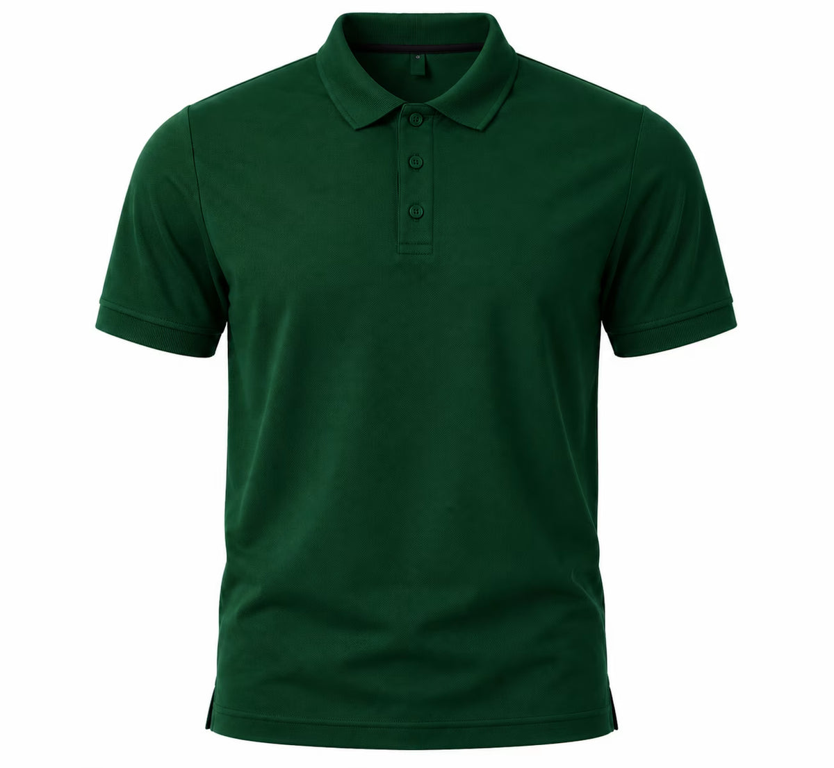 Bottle Green 280 GSM polo T-shirt, detail view