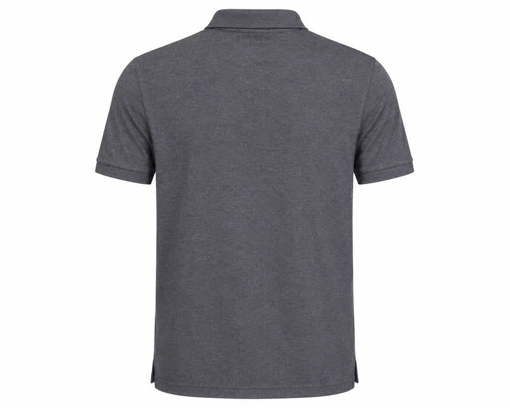Charcoal Mélange 280 GSM polo T-shirt, product view