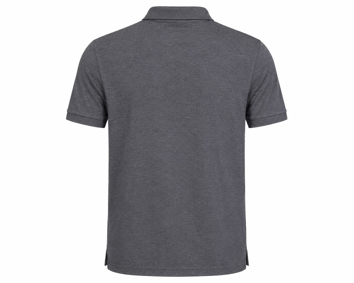 Charcoal Mélange 280 GSM polo T-shirt, product view
