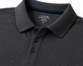 Charcoal Mélange 280 GSM polo T-shirt, front view