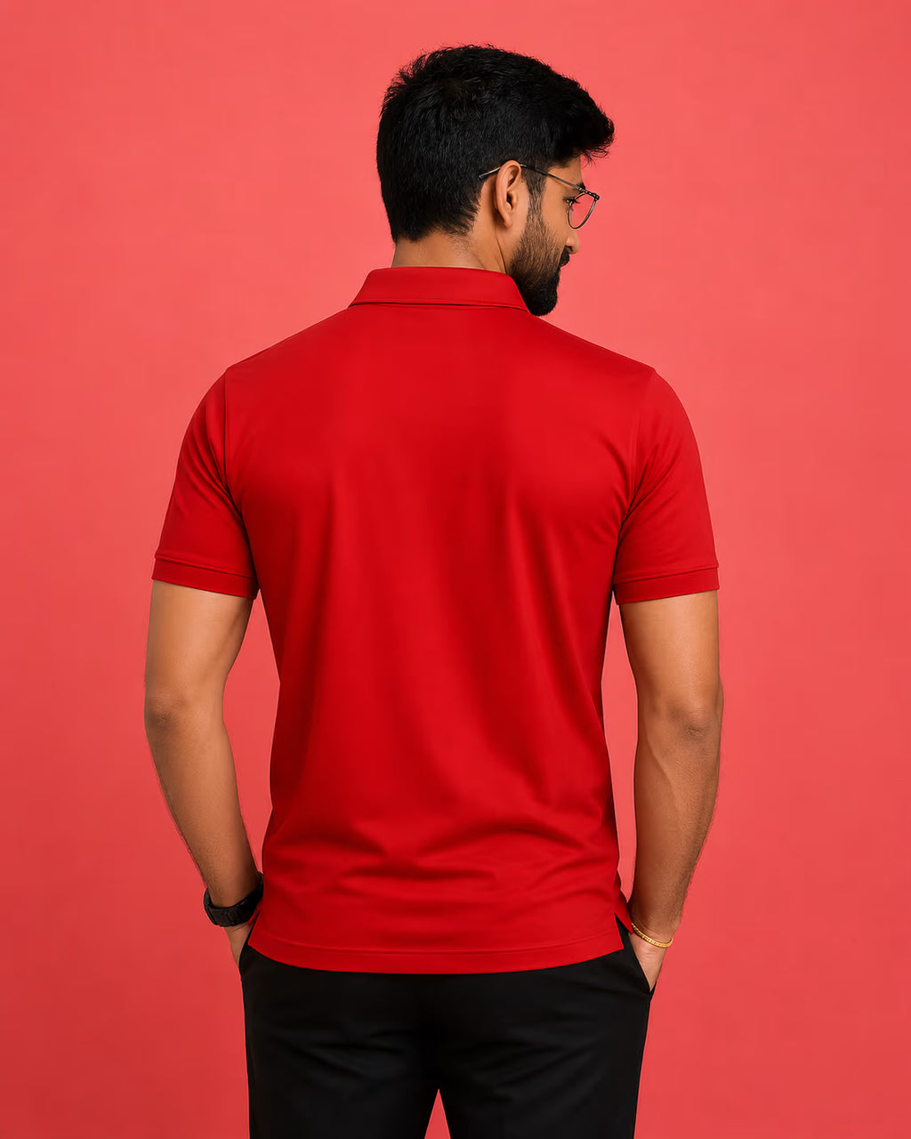 Red Mercerized Polo T-Shirt 260 GSM