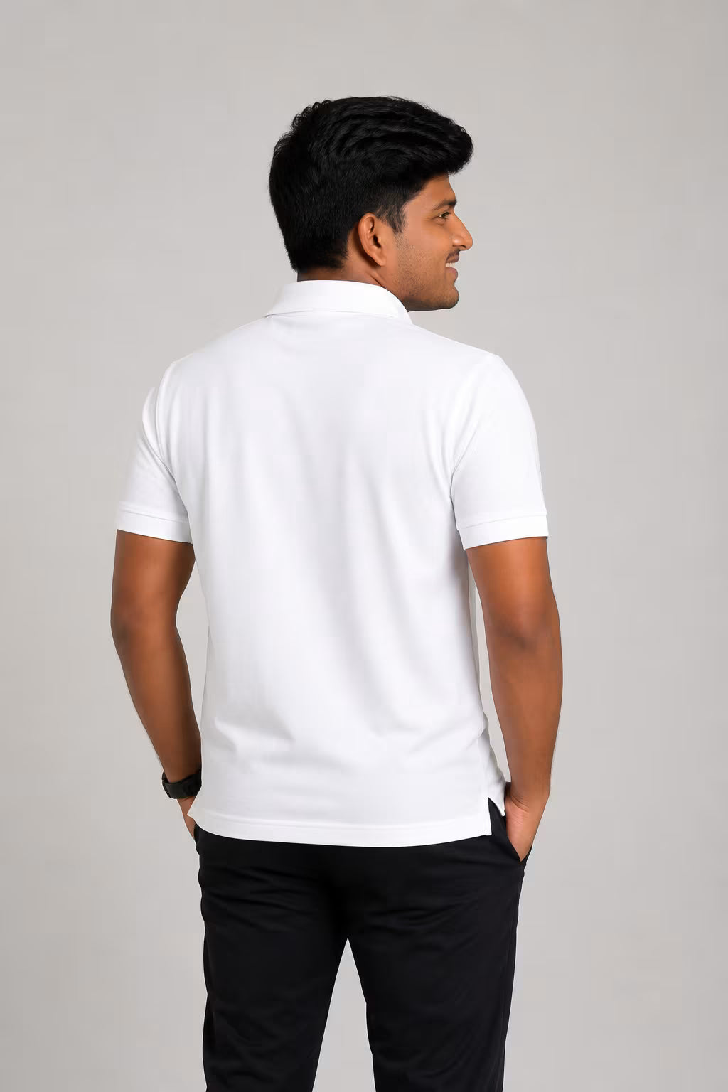 White Mercerized Polo T-Shirt 260 GSM